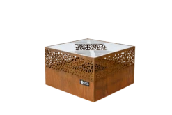 Feuerkorb Mit Grillplatte Feu Du Jardin CUBE 500 Inkl. Grillrost, Rost