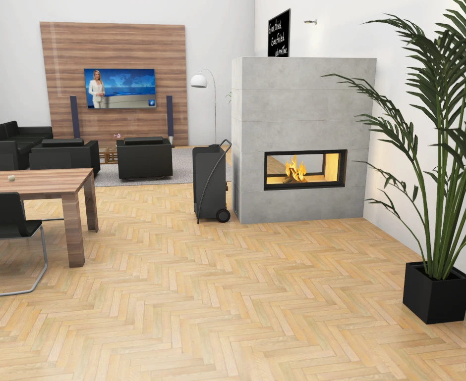 Kaminbausatz Brunner Systemkamin BSK 06 Architektur Kamin Tunnel, 14 KW – Bild 8