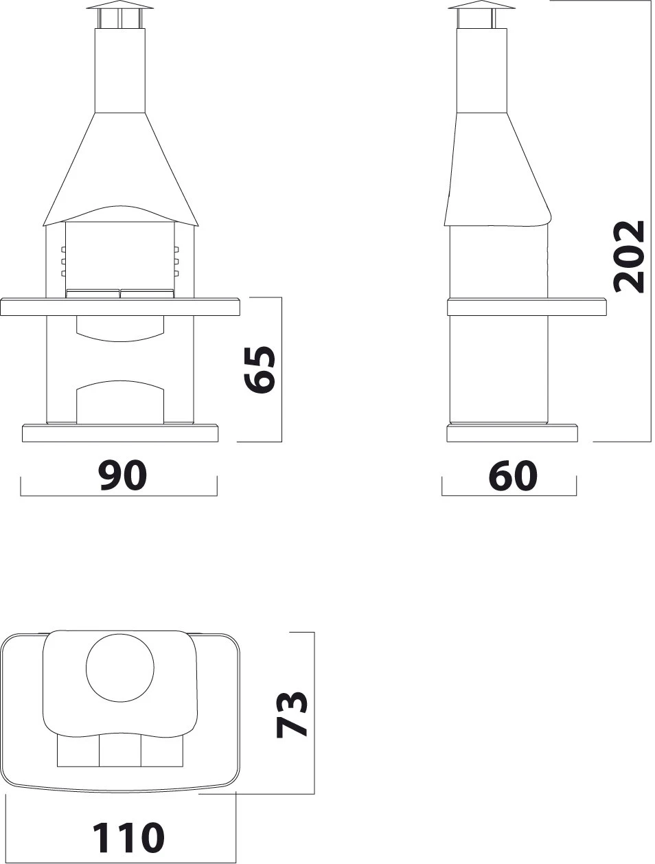Grillkamin Wellfire NOVA Weiß Mit Betonhaube - Image 3