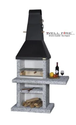 Grillkamin Wellfire PARTY QUATTRO 4 In 1 Mit Stahlhaube