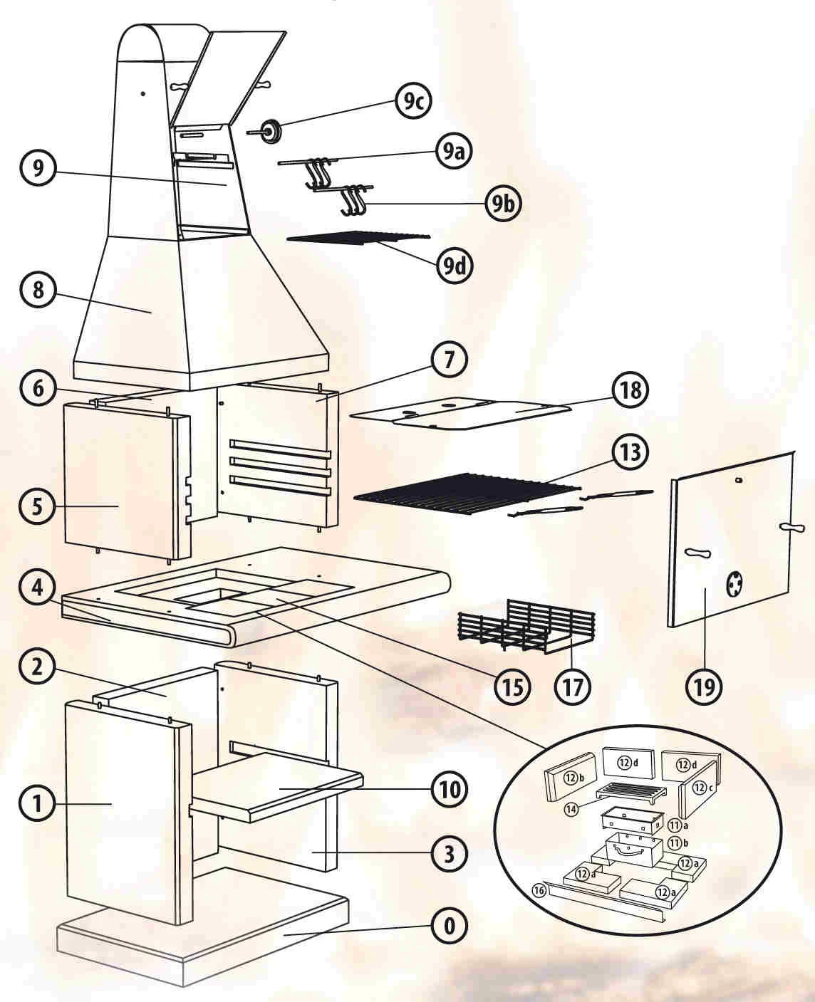 Grillkamin Wellfire PARTY QUATTRO 4 In 1 Mit Stahlhaube - Image 3