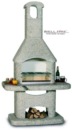 Grillkamin Wellfire NOVA Braun Mit Betonhaube