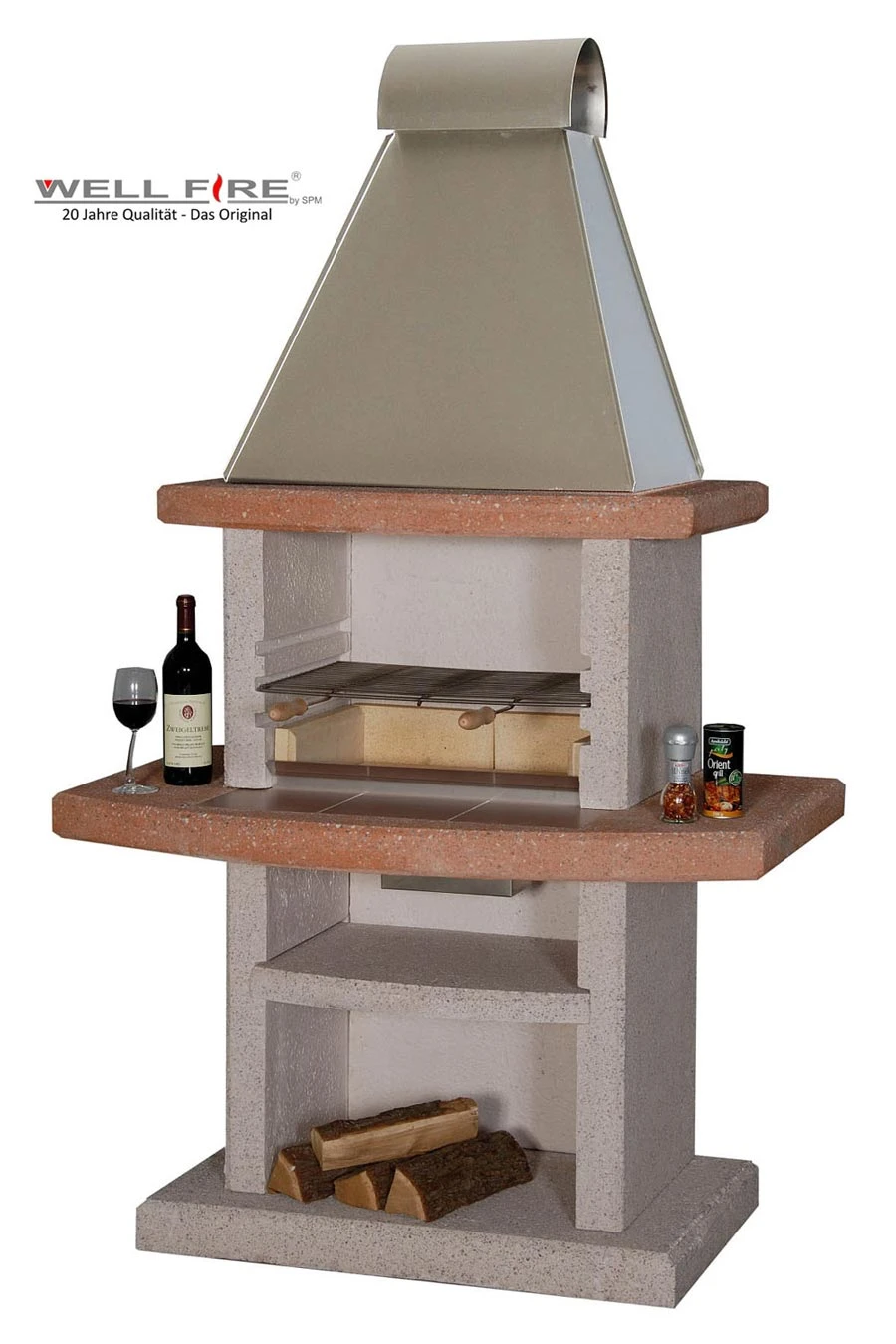 Grillkamin Wellfire NOVERA Mit Edelstahlhaube