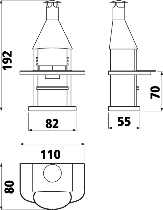Grillkamin Wellfire ARDEA Mit Edelstahlhaube - Image 3