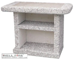 Beistelltisch Für Grillkamin AVANTA Grau-weiß