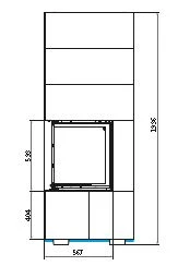 Kaminbausatz Brunner Systemkamin BSK 03 Eck Kamin Rechts Schiebetür, 12 KW – Bild 12