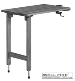 Abstelltisch Grau Für Eckige Simsplatte