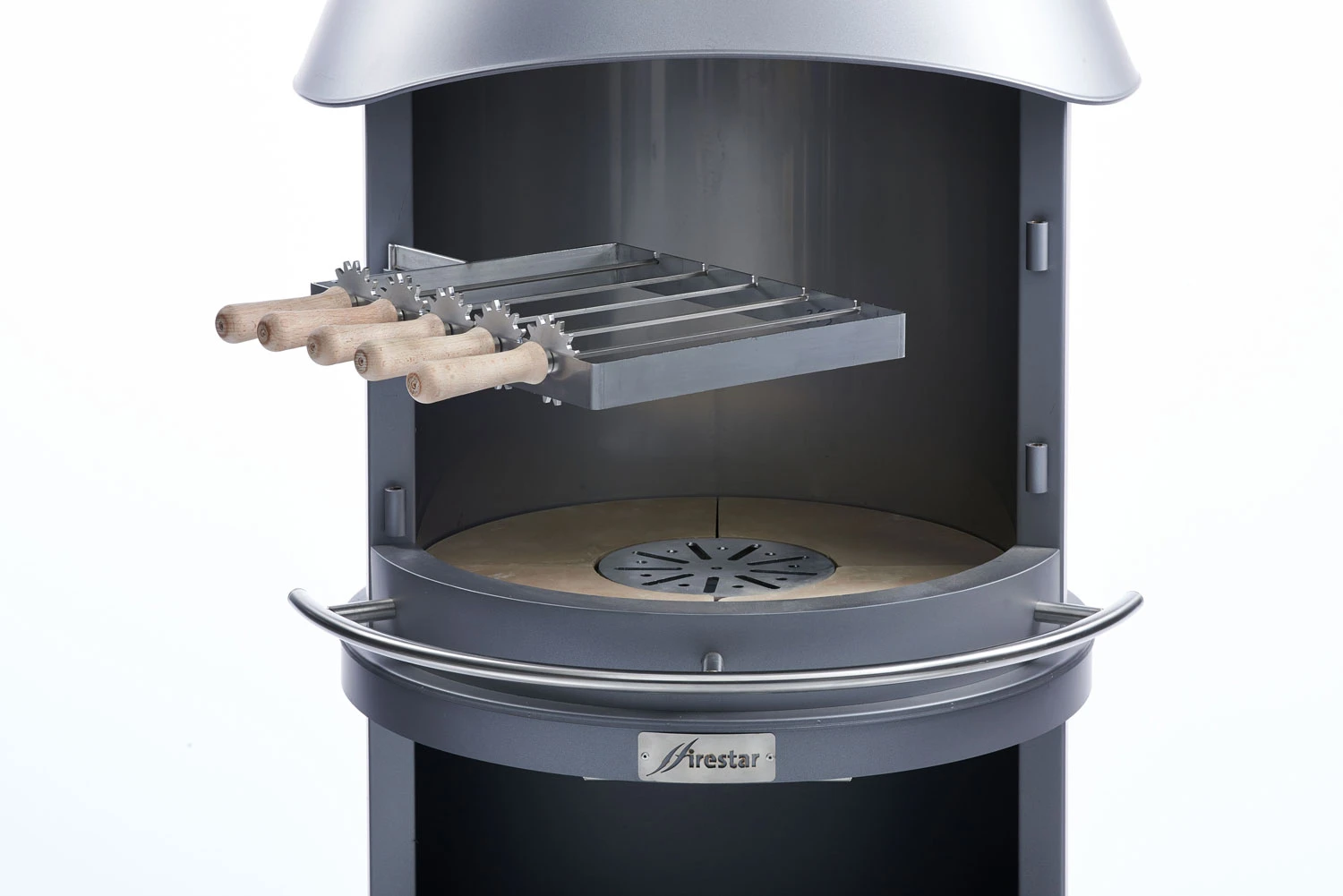 Grillspieß Edelstahl Mit Aufhängung Für Firestar Grillkamin - Image 2