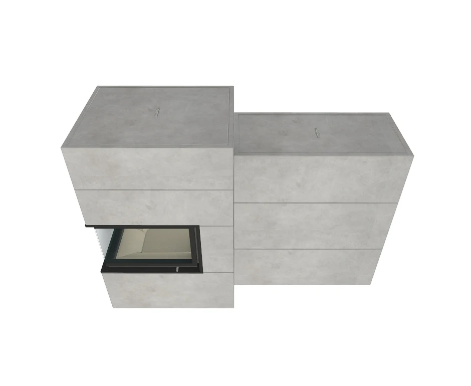 Grundofen Brunner BSG 02 Modul Speicher Stein Nebenstehend, Niedrig – Bild 5