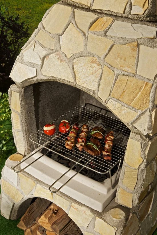 Grillkamin Wellfire LANDAU Gelb Quarzit Mit Natursteinverkleidung - Image 2