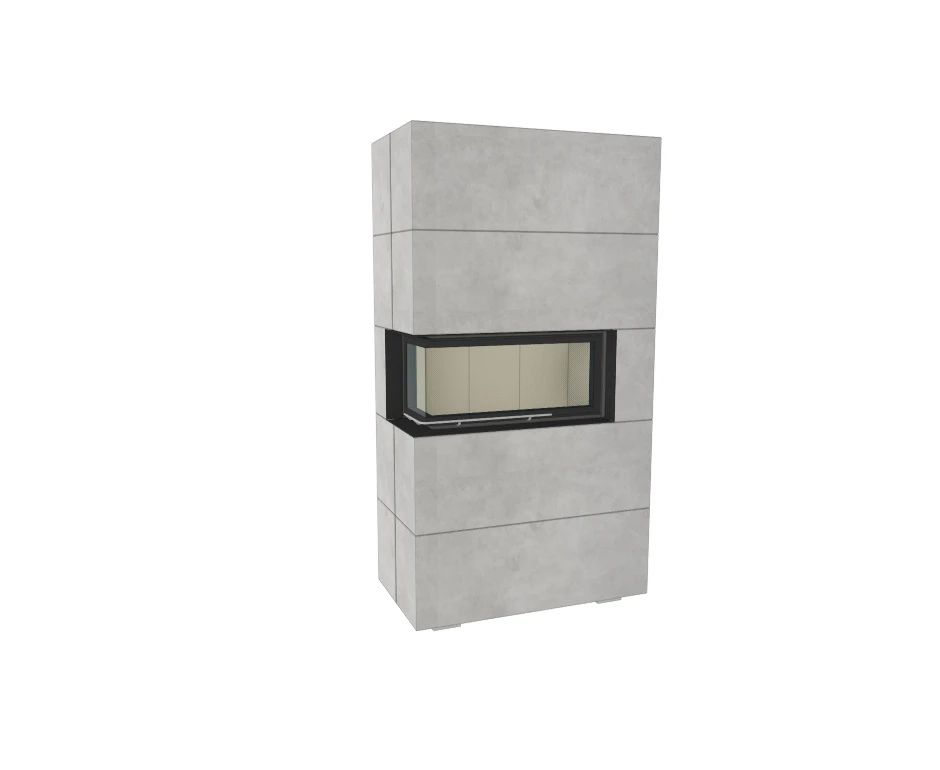 Kaminbausatz Brunner BSK 07 Architektur Kamin Eck Links Schiebetür Hoch, 10 KW – Bild 2