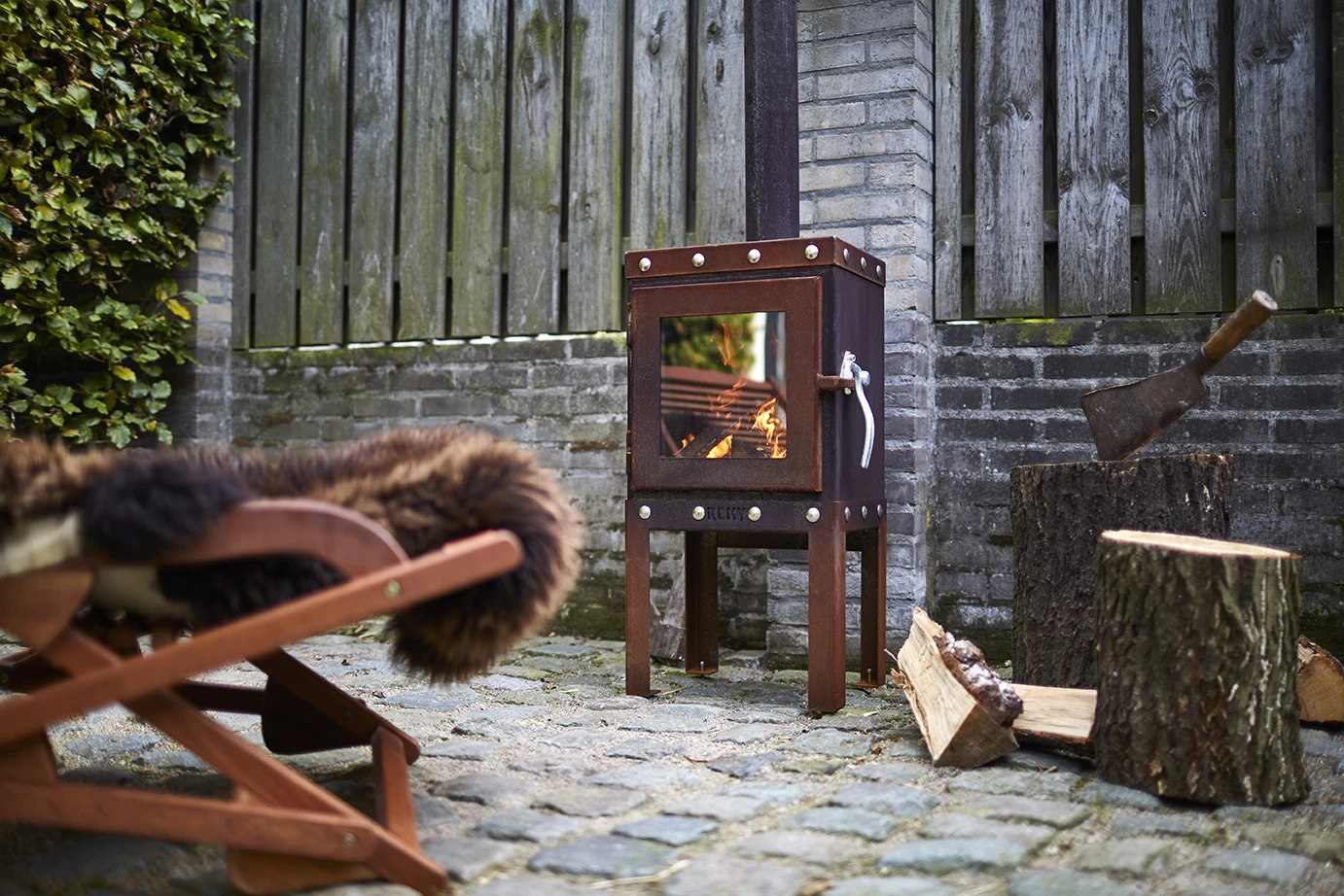 Terrassenkamin Cortenstahl RB73 PIQUIA - Image 2