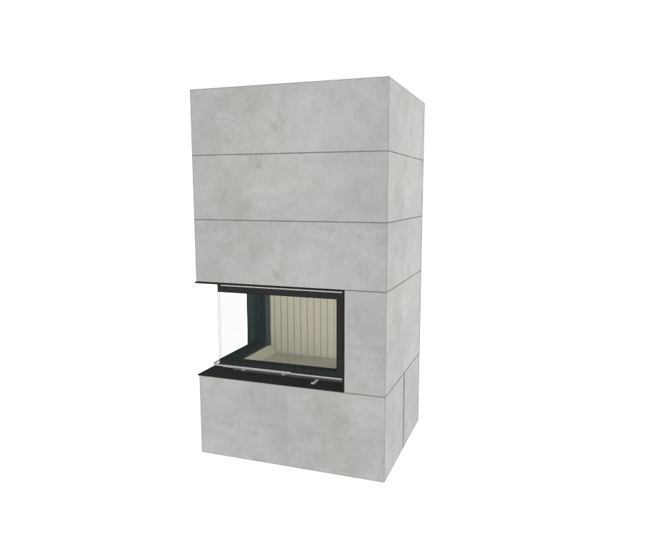 Kaminbausatz Brunner Systemkamin BSK 02 Eck Kamin Rechts Schiebetür, 11 KW – Bild 4