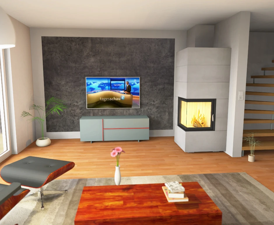 Kaminbausatz Brunner Systemkamin BSK 01 Eck Kamin Drehtür, 10 KW – Bild 12