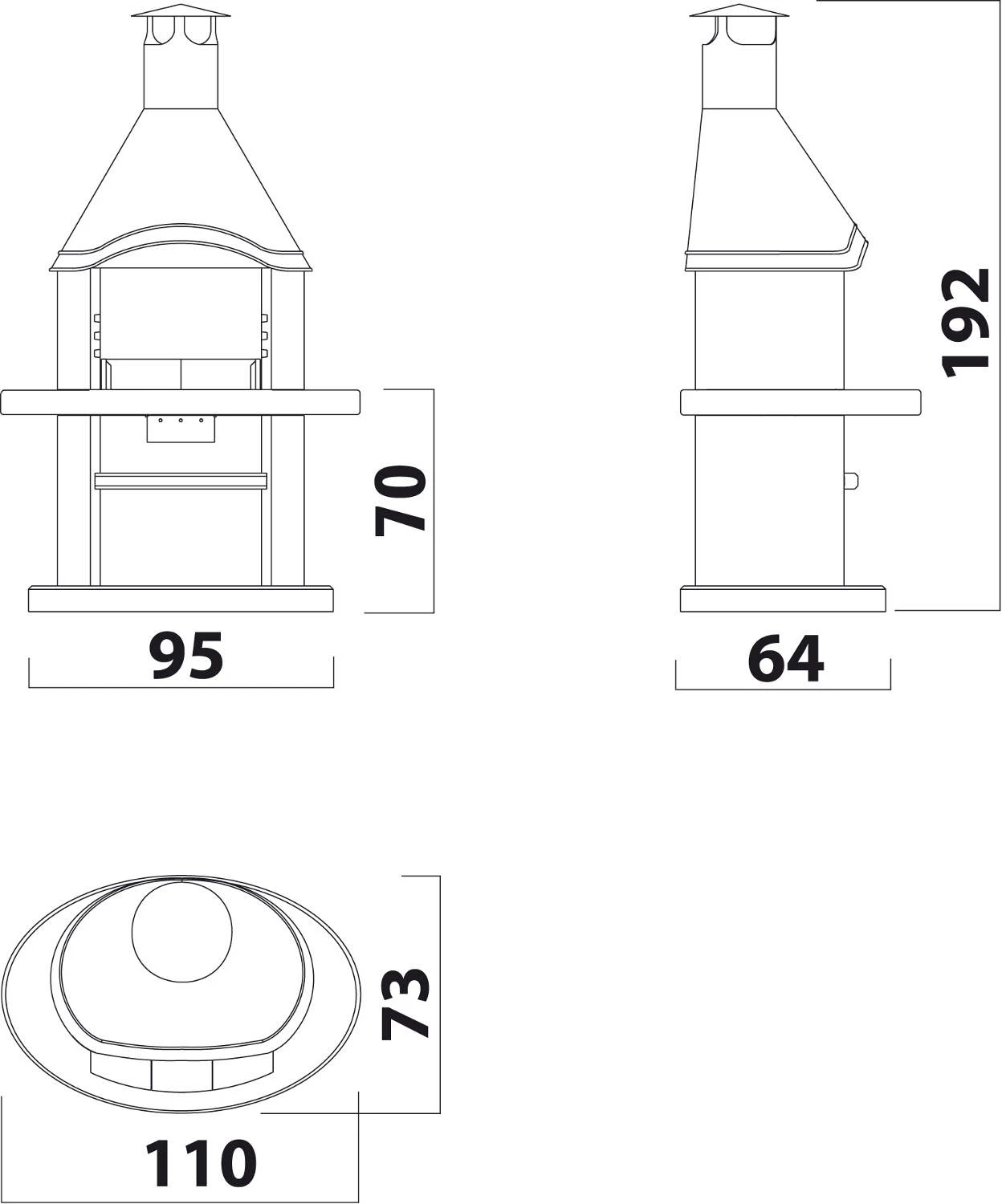 Grillkamin Wellfire DUNA COLORA Mit Edelstahlhaube - Image 2