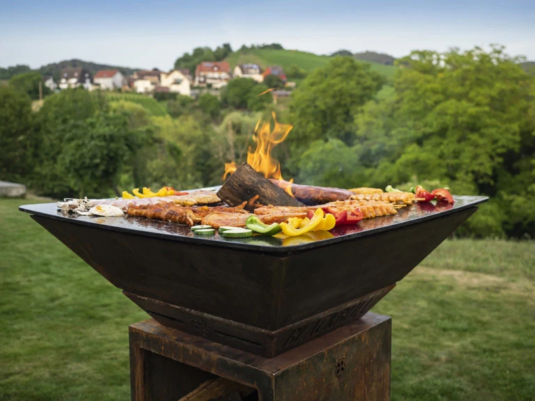 Feuerschale Plancha BlackBull BigQube M Wood – Bild 11