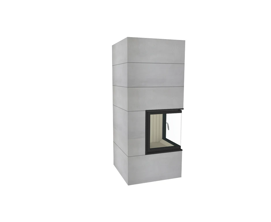 Kaminbausatz Brunner Systemkamin BSK 01 Eck Kamin Drehtür, 10 KW – Bild 9