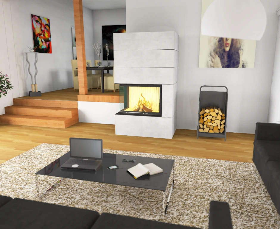 Kaminbausatz Brunner Systemkamin BSK 03 Eck Kamin Rechts Schiebetür, 12 KW – Bild 17