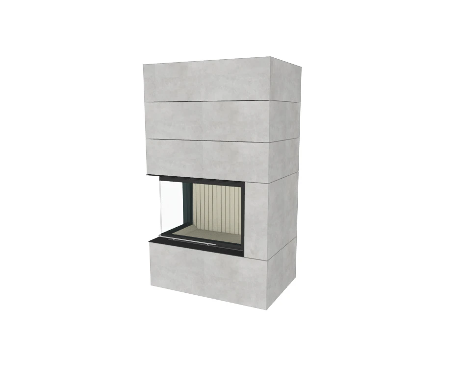 Kaminbausatz Brunner Systemkamin BSK 03 Eck Kamin Rechts Schiebetür, 12 KW – Bild 9