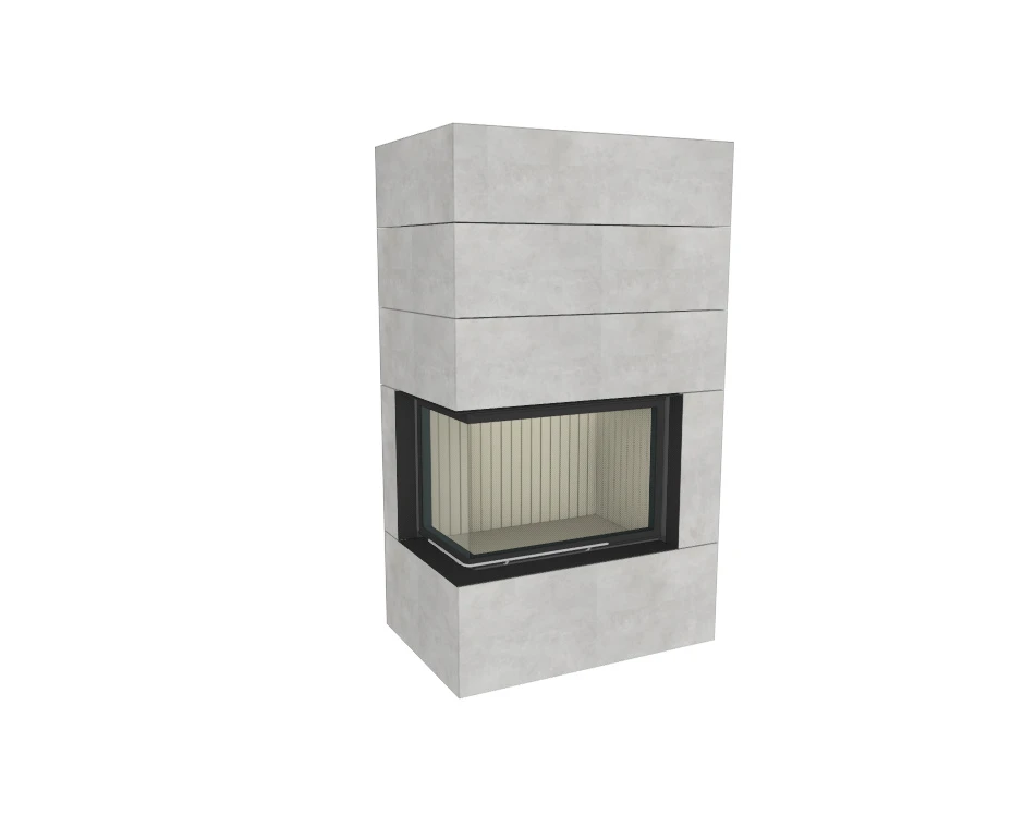 Kaminbausatz Brunner Systemkamin BSK 03 Eck Kamin Rechts Schiebetür, 12 KW