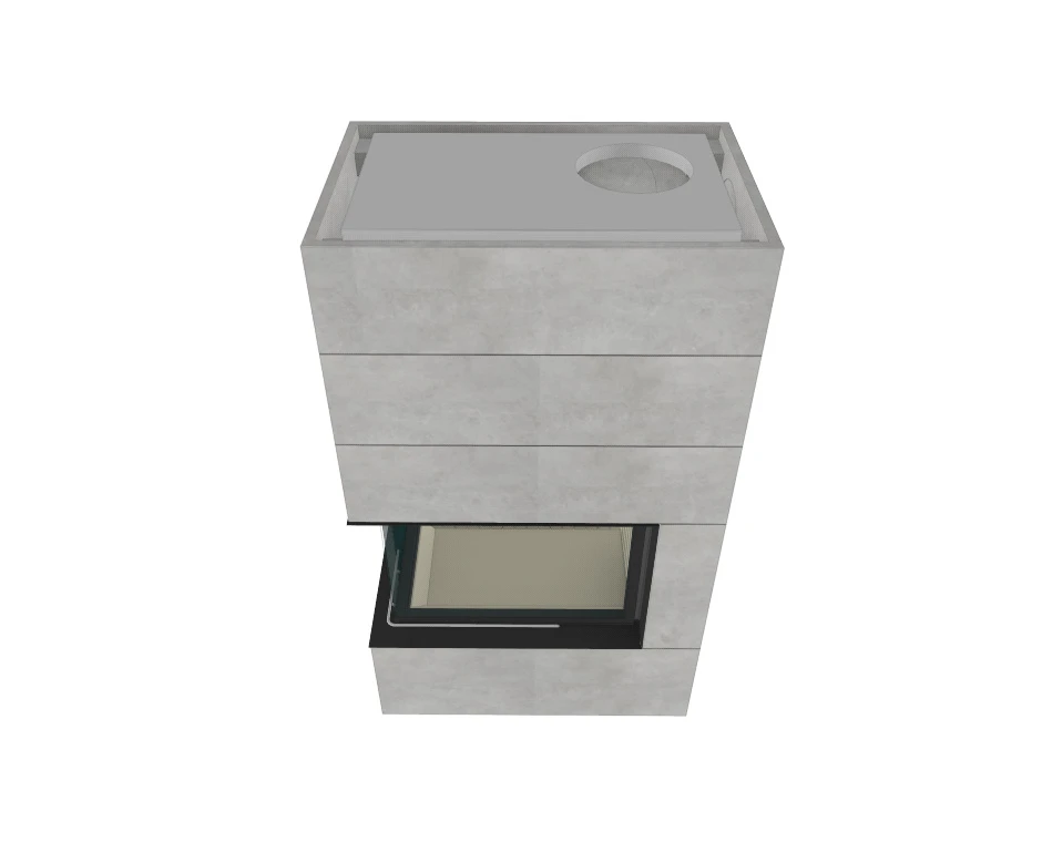 Kaminbausatz Brunner Systemkamin BSK 03 Eck Kamin Rechts Schiebetür, 12 KW – Bild 11