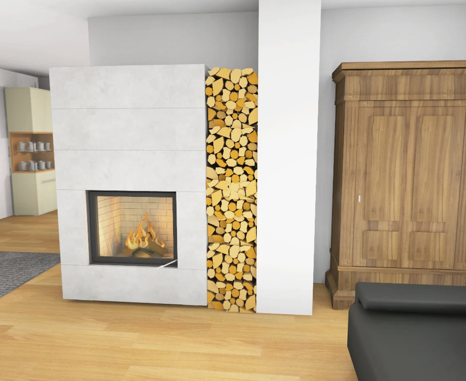 Kaminbausatz Brunner Systemkamin BSK 04 Stil Kamin Schiebetür, 10,5 KW – Bild 9