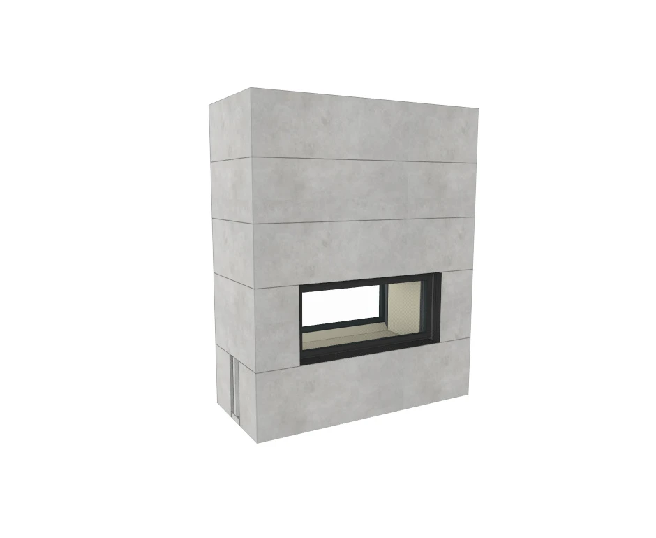 Kaminbausatz Brunner Systemkamin BSK 06 Architektur Kamin Tunnel, 14 KW