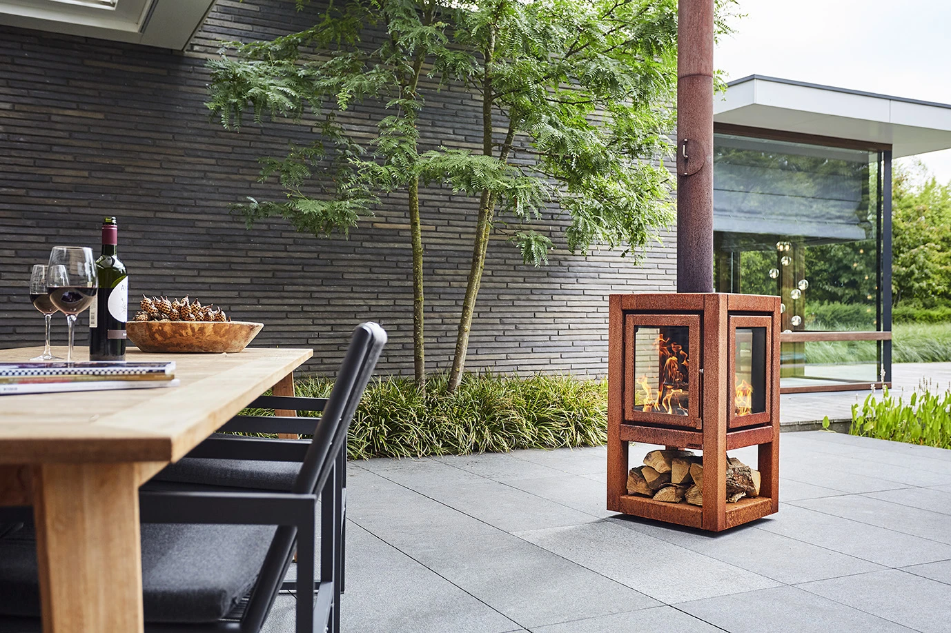 Terrassenkamin Cortenstahl RB73 QUARUBA XL MOBILE - Image 4