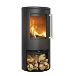 Kaminofen TermaTech TT21RS Black Schwarz Lackierter Stein, 5 KW