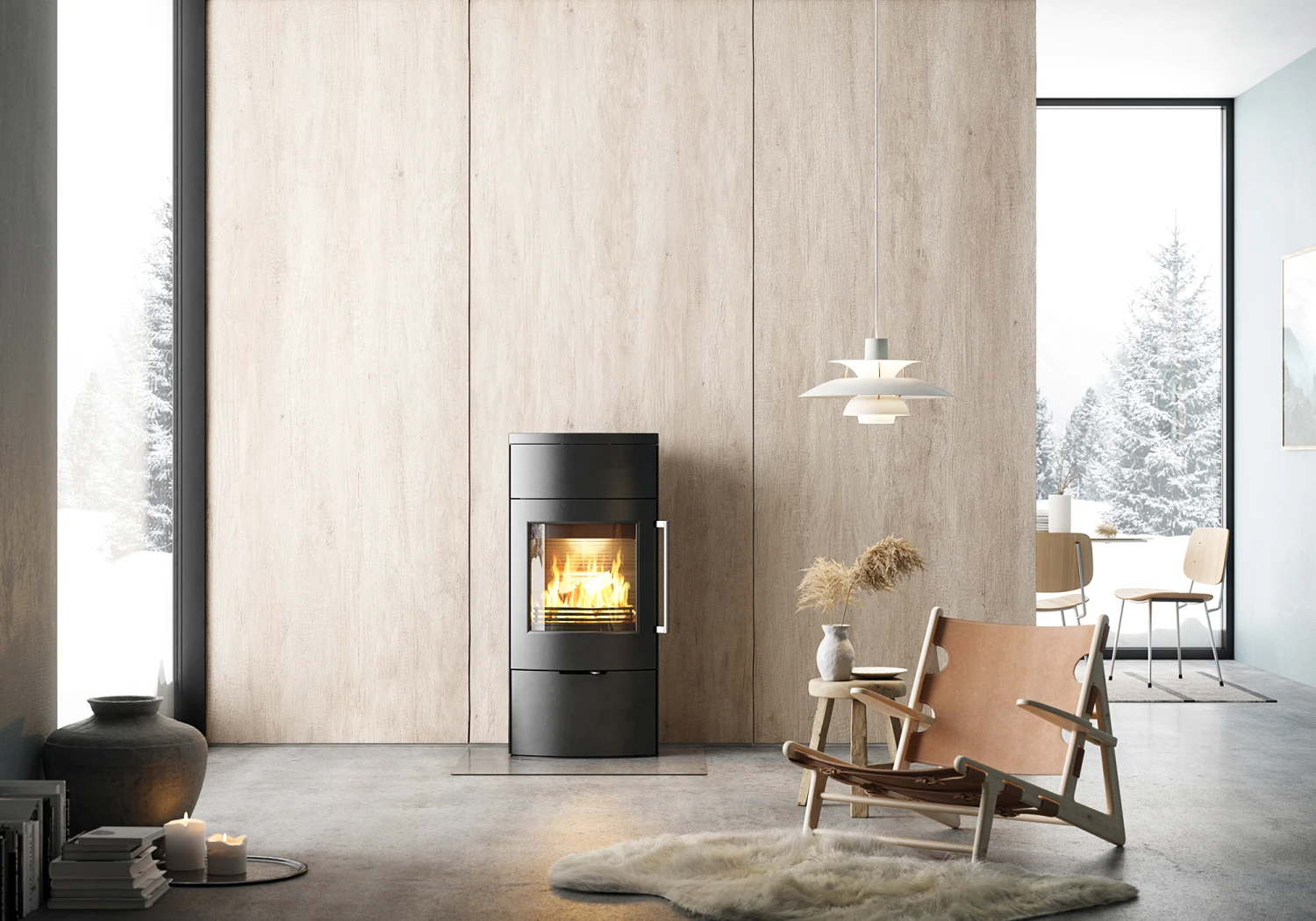 Kaminofen TermaTech TT80 Schwarz, 5,5 KW - Image 3