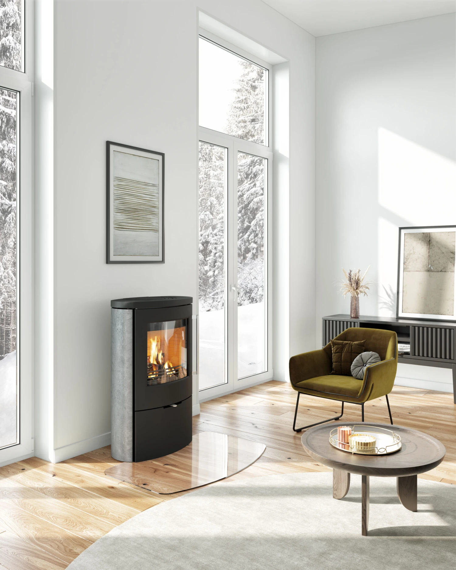 Kaminofen TermaTech TT80RLS Schwarz, 5,5 KW – Bild 4